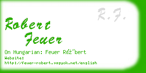 robert feuer business card